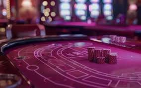 Baccarat table with player and banker card positions displayed